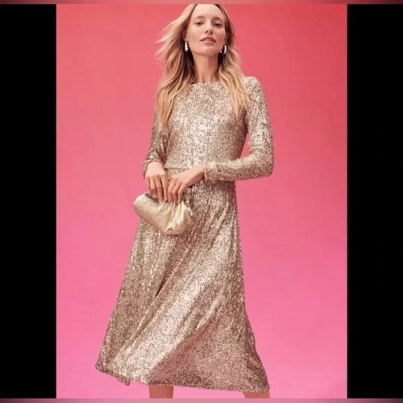 ⭐️Ann Taylor Sequins Dress 0P NWT⭐️ - Picture 1 of 11